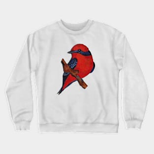 Vermilion Flycatcher cute bird Crewneck Sweatshirt